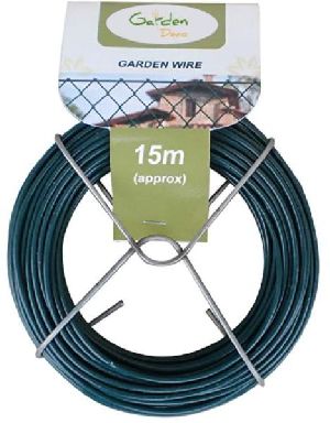 15m X 2mm Steel Plant Twist Tie Training Support Green Wire For Garden & Nursery