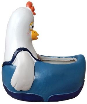 Multi-Colored Polyresin Animal Planter