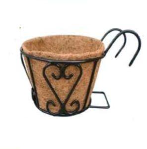 Railing Pot with Coir Liner