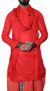Cotton Bagalbandi Red Kurta