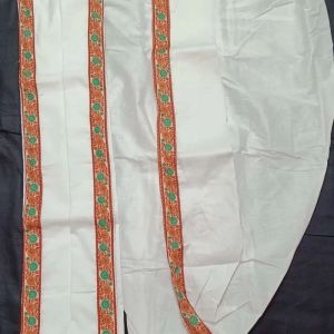100% Cotton Free Size Ready Made Dhoti With 2.25Mtr Dupatta