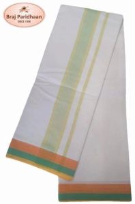 Cotton White Dhoti Angavastram Set