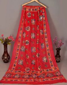 Mirror Work Embroidery Dupatta
