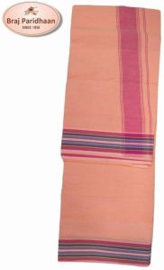 Peach Cotton Dhoti