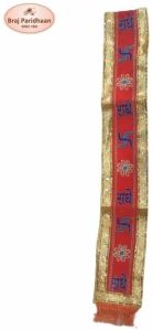 Red Radhey Printed Patka