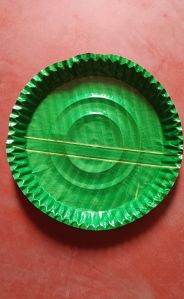 12 Inch Green Kolapata Paper Plate