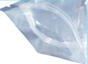 One Side Transparent One Side Silver Pouches With Zipper