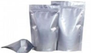 One Side Transparent One Side Silver Pouches With Zipper