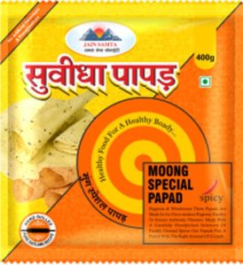 Printed Papad Packaging Standy Zipper Pouch