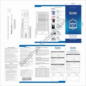 Warranty Card Printing Services