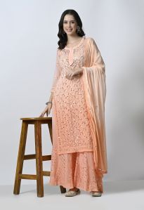 Double Shaded Georgette Kurta Palazzo Set