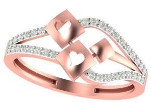 M-PLR-3947 Ladies Rose Gold Ring