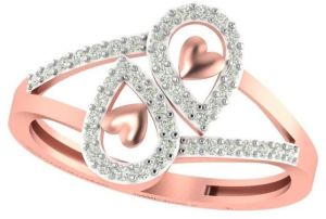 M-PLR-3973 Ladies Rose Gold Ring