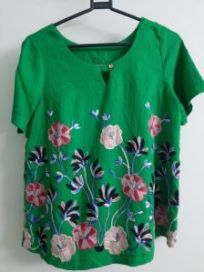 Ladies Cotton Used Fancy Top