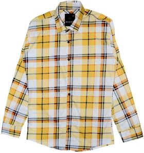 men casual yellow shirt