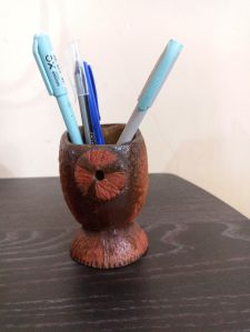Coconut Shell Pen Holder