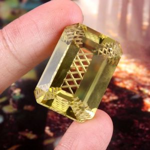 Natural Lemon Quartz Fantasy Cut Carving Gemstone