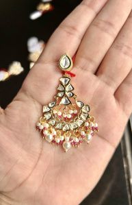 Artificial Brass Kundan Earrings