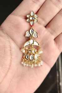 Imitation Brass Kundan Earrings