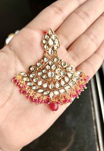 Party Wear Brass Kundan Earrings