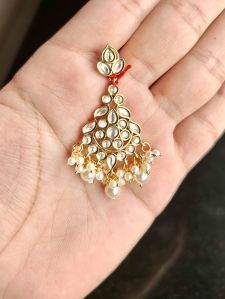 Party Wear Brass Kundan Earrings