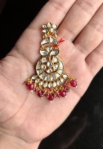Trendy Brass Kundan Earrings
