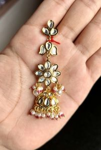 Trendy Brass Kundan Earrings