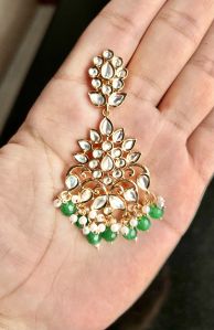 Fancy Brass Kundan Earrings