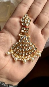 Imitation Brass Kundan Earrings