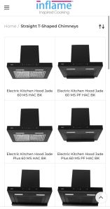 T shaped chimney cooker hood