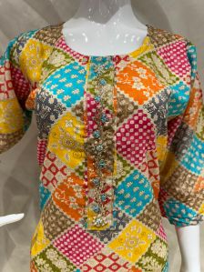 Hand work Embroidered Kurti M L XL XXL