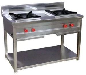 Double Burner Stainless Steel Bhatti