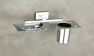 Stainless Steel Tumbler Holder with Soap Dish