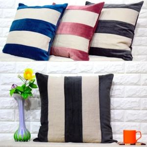 Velvet Stripe Cushion Cover