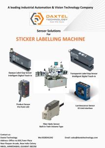 sticker labeling machine sensor