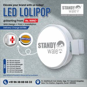 lollipop board advertisement standee