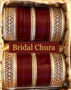 Beautiful Maroon American Diamond Bridal Chura