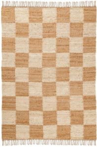 Handmade Cheakerd Jute rug