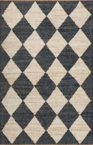 Handwoven Diamond Jute Rug