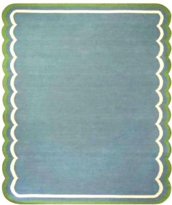 Scallop edge Wool Rug