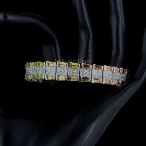Diamond With Gemstone Bracelets