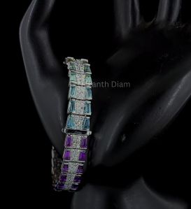 Diamond With Gemstone Bracelets