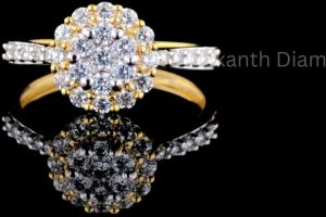 Solid Gold Genuine Diamond Ring