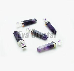 Amethyst Chakra Collet Pendant