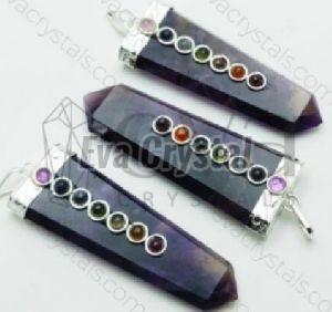 Amethyst Chakra Flat Pendant