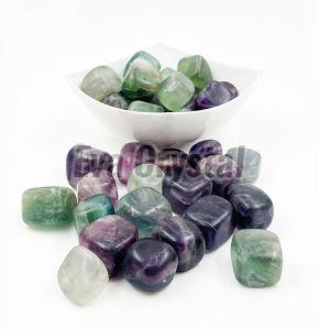 Multi Fluorite Crystal Tumble Stone