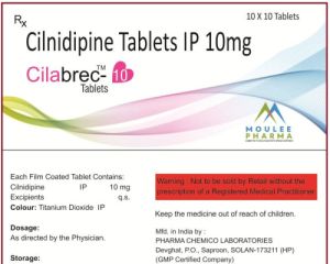 Cilnidipine Tablets IP 10mg