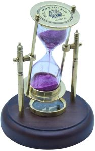 Nautical brass hanging sand timer