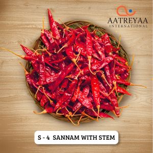 S-4 Sannam with Stem Dry Red Chilli