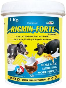 (Chelated Mineral Mixture For Cattle, Poultry & Aqua) (Rigmin Forte 1 Kg. Box)